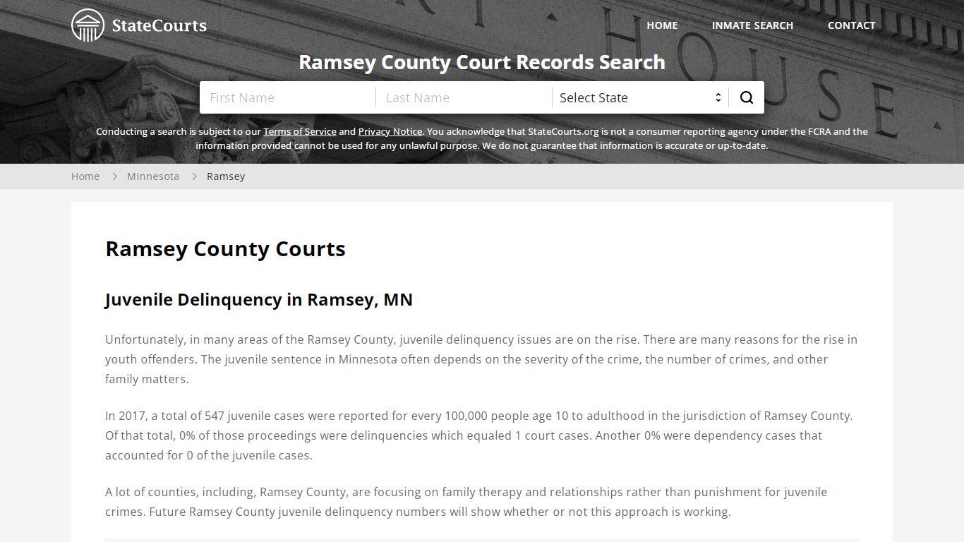 Ramsey County, MN Courts - Records & Cases - StateCourts